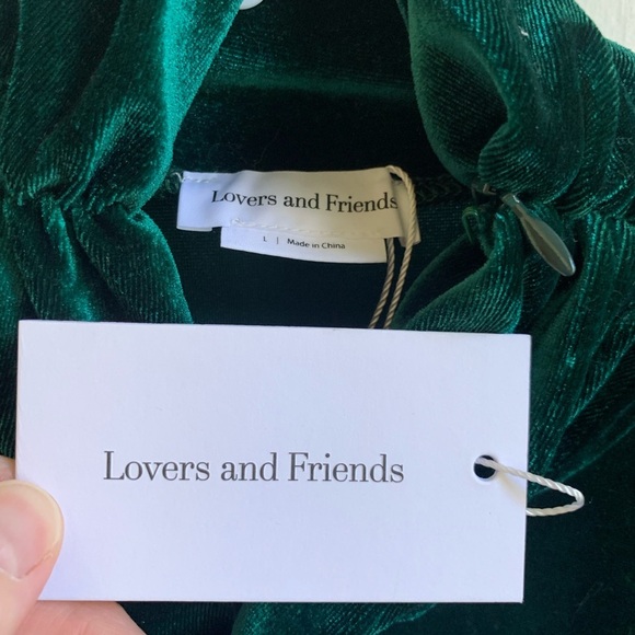 NWT Lovers + Friends Ivana Mini Dress Emerald Green Large - Picture 3 of 10